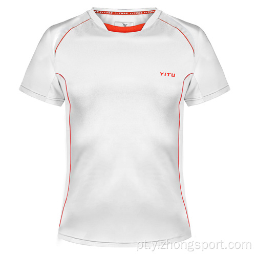 T-Shirt Masculino Umidade Wicking Dry Fit Branco